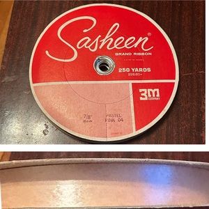 Vintage Sasheen pink ribbon 250 yards New